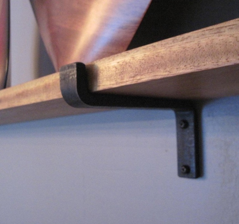 Black iron pipe shelf brackets are important and have a great influence on a shelf design.
