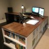 Cubby Bookshelf Corner Desk Combo