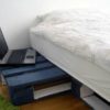 Blue Night Stand Pallet Bed Frame