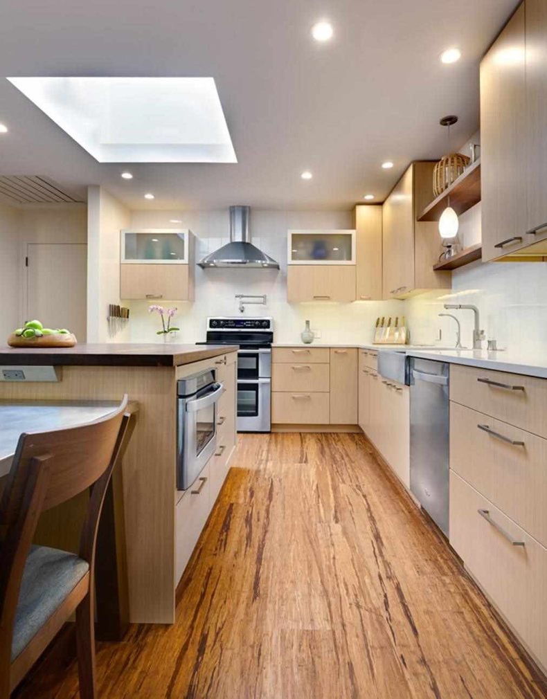 Kitchen With Bamboo Flooring