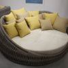 Outdoor Pool Furniture With Yellow Accent Pillows