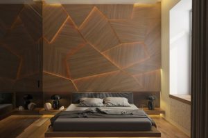 Geometric Decorative Wall Panel With LED Light