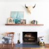 Mantel shelf ideas give the feeling of living nature in your living room.