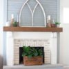 Fireplace Mantel With Window Above