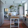 Stylish Grey Kitchen With Subway Tiles