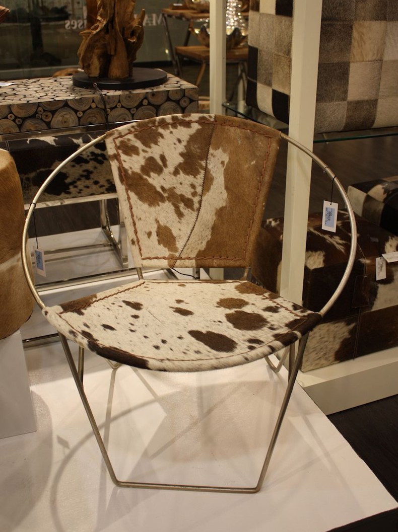 Recent days designers advice to use modern cowhide chair.