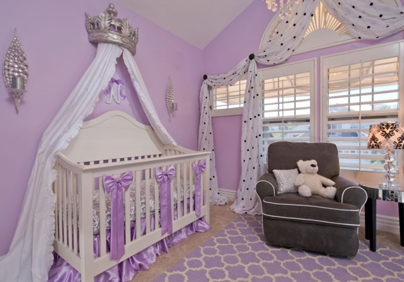 Monochromatic Nursery Bright Lavender