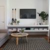 Mounted TV On The Wall Double Credenza
