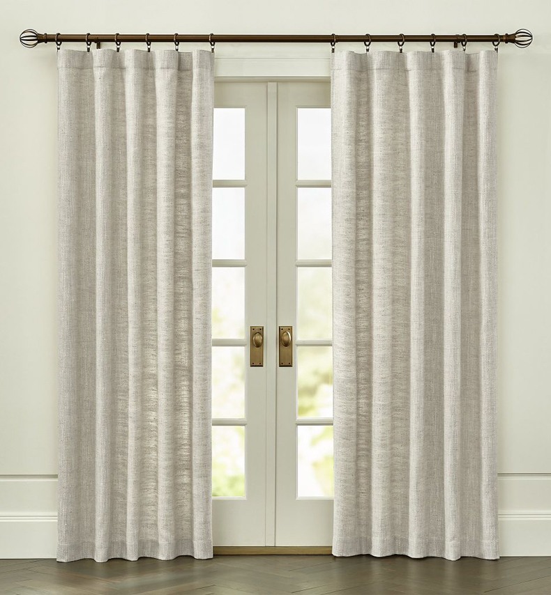 Natural Linen Kitchen Curtain