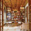 Wood Coffered Ceiling Library