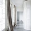 Gray Floor Leaning Curtain