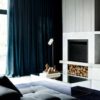 Beautiful curtains for living room with black furniture is often used in interior décor because it is very interesting.