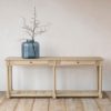 Teak Two Drawer Console