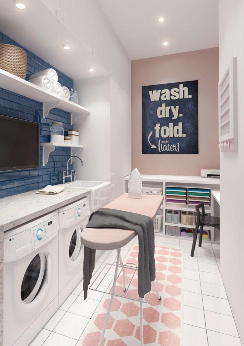 Scandinavian Modern Laundry Room