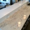 Taupe quartz countertop looks chic and gorgeous and it is versatile as well.