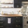 Black With Brass Accents Kitchen