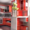Red kitchen ideas always look fun, especially when they are placed in small original prints, so feel free to go with it.