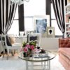 Black and white striped curtains are the most popular combination of classic colors that has no age.