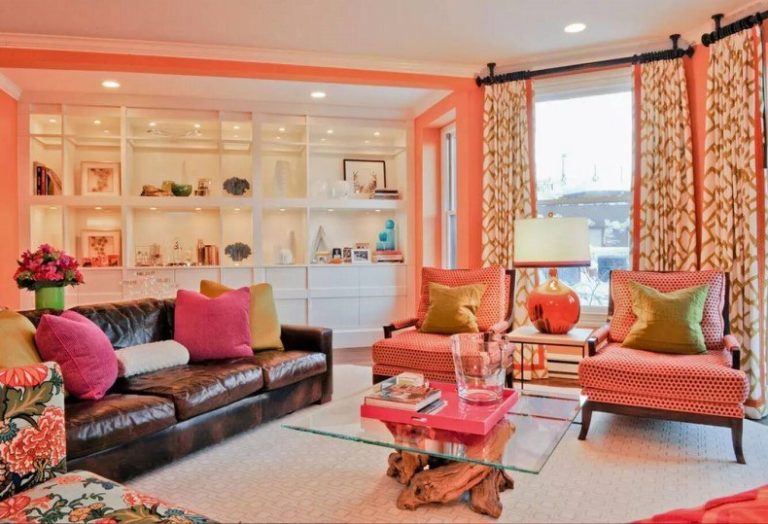 peach living room rug