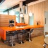 Kitchen Cabinets With Orange Countertop