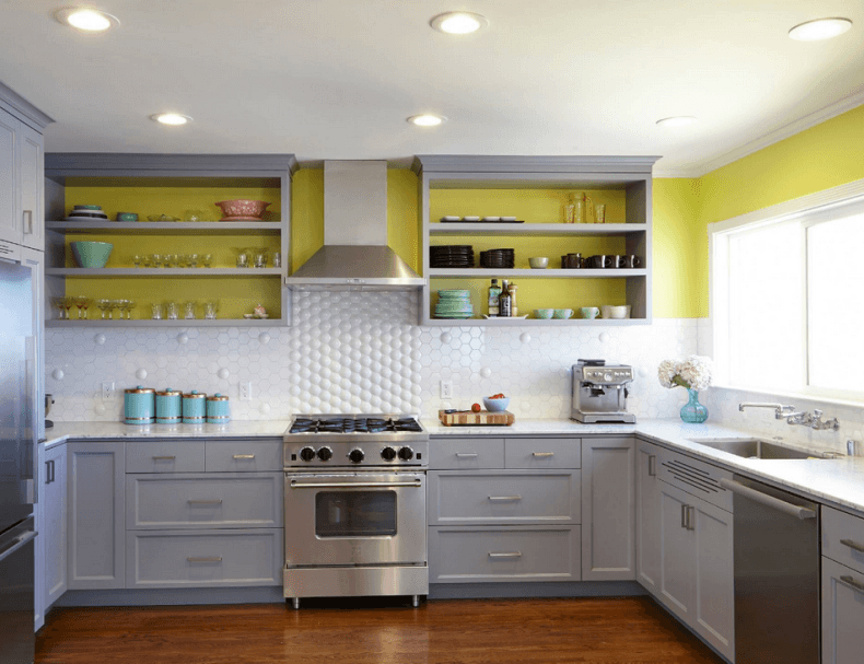 Paint In Lime The Wall Above Backsplash